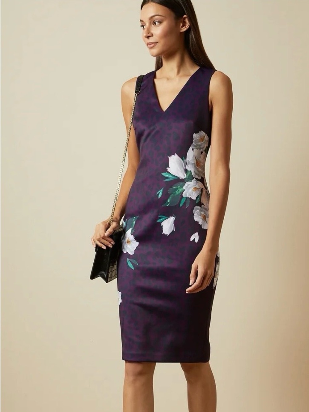 Ted Baker Toriiy Wilderness Purple Floral Sheath Dress